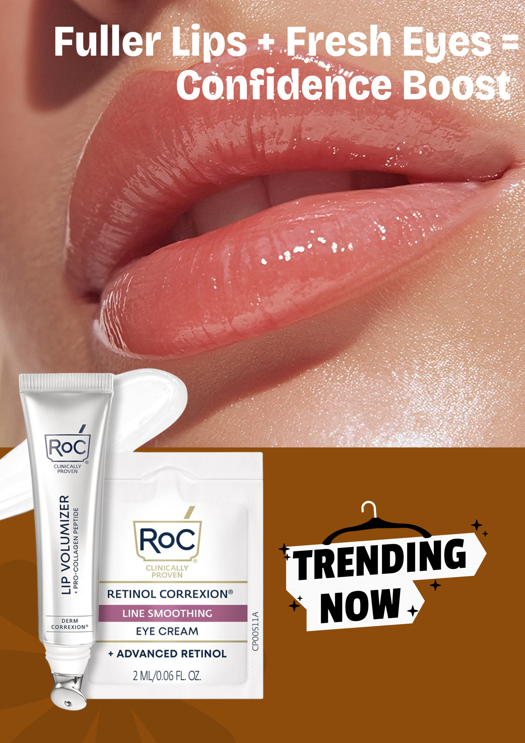 RoC Derm Correxion Lip Volumizer + Line Smoothing Eye Cream